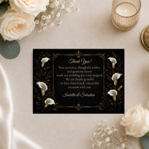 Carte De Remerciements Mariage de luxe gothique