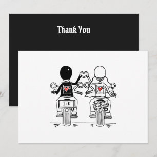 Carte De Remerciements Mariage de moto 