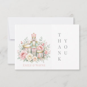 Carte De Remerciements Mariage de Noël au Casse-Noisette Pastel