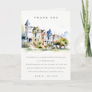 Carte De Remerciements Mariage de paysage San Francisco Painted Ladies