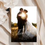 Carte de remerciements Mariage de script blanc<br><div class="desc">Carte de remerciements Mariage de script blanc</div>