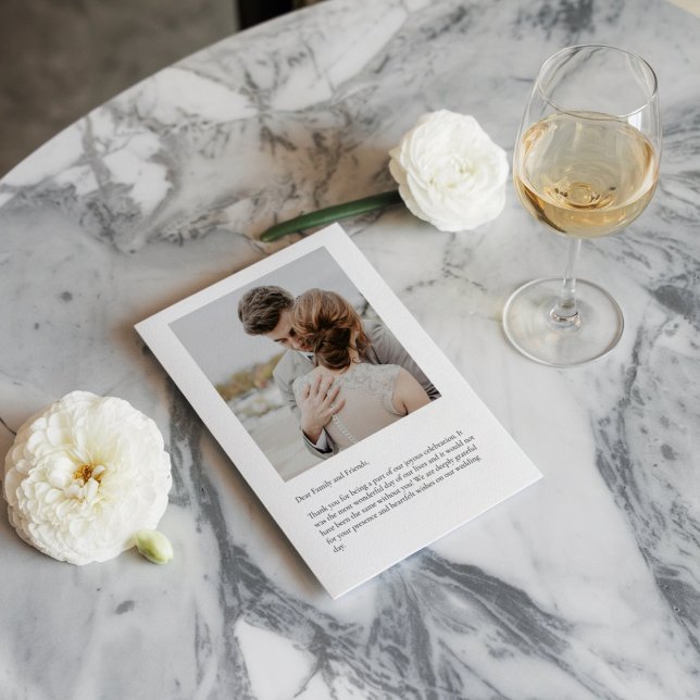 Carte de remerciements Mariage de script classique (Créateur téléchargé)