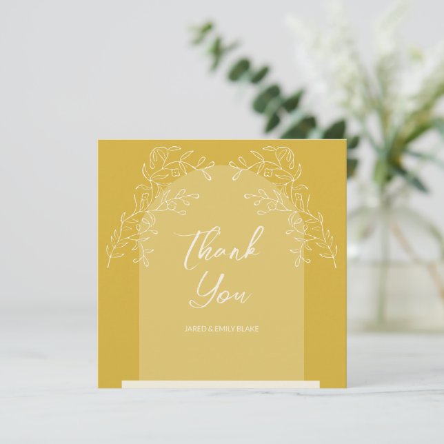 Carte de remerciements Mariage de style arc simple (Debout devant)