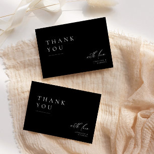 Carte de remerciements Mariage de typographie ultr