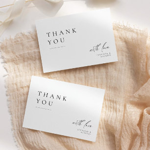 Carte De Remerciements Mariage de typographie ultra-minimal