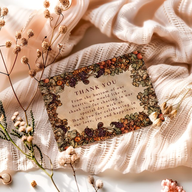 Carte De Remerciements Mariage de verger d'automne (Créateur téléchargé)
