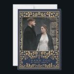 Carte De Remerciements Mariage d'épée médiévale bleu Royal<br><div class="desc">Célébrez votre journée spéciale avec ce design Mariage Royal Medieval Gold Sword. L'or présenté dans ce design n'est pas un vrai papier peint. Vous pouvez customiser plus loin en cliquant sur le bouton "PERSONNALISER".</div>
