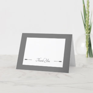 Carte De Remerciements Mariage des flèches minimalistes Gris