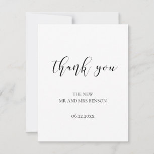 Carte De Remerciements Mariage design élégant