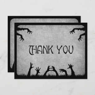 Carte De Remerciements Mariage d'Halloween Zombie Horreur