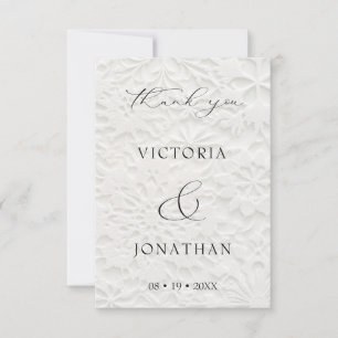 Carte De Remerciements Mariage d'hiver à l'écriture élégante