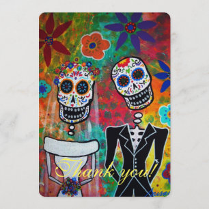 CARTE DE REMERCIEMENTS MARIAGE DIA DE LOS MUERTOS