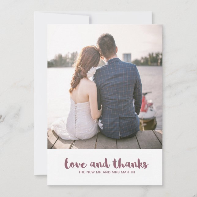 Carte De Remerciements Mariage Dots Love and Thanks Photo (Devant)