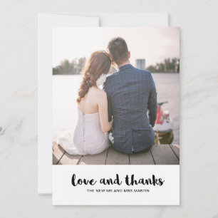 Carte De Remerciements Mariage Dots Love and Thanks Photo