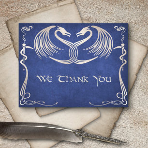 Carte De Remerciements Mariage Dragon Viking Celtique