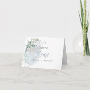 Carte De Remerciements Mariage Dusty Blue Over the Moon in Love