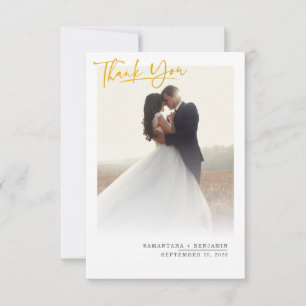 Carte De Remerciements Mariage Écriture Photo