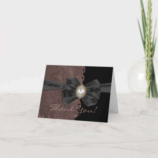 Carte de remerciements Mariage Edge à pente (Devant)