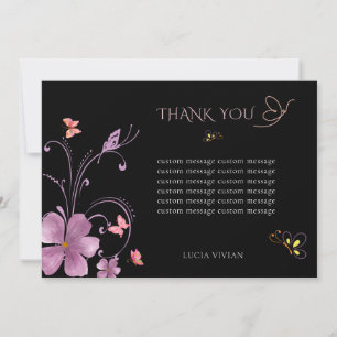 Carte De Remerciements Mariage Élégant Baho Me Donne Des Papillons