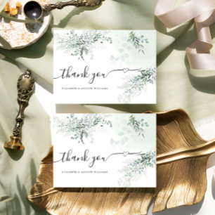 Carte De Remerciements Mariage Élégant Eucalyptus