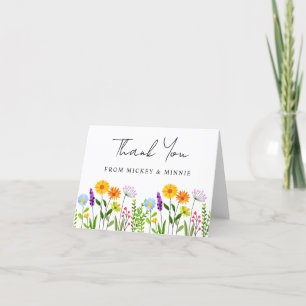 Carte De Remerciements Mariage Élégant Floral de Printemps