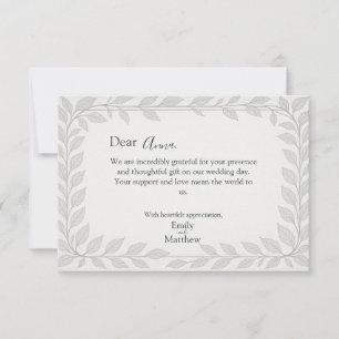 Carte De Remerciements Mariage Elven Silverleaf