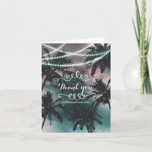 Carte De Remerciements Mariage Enchanted Night Sky Soirée Lumières de pla