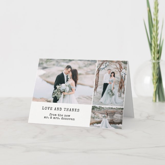 Carte De Remerciements Mariage Éthéré | Remerciements 3 Photo (Devant)