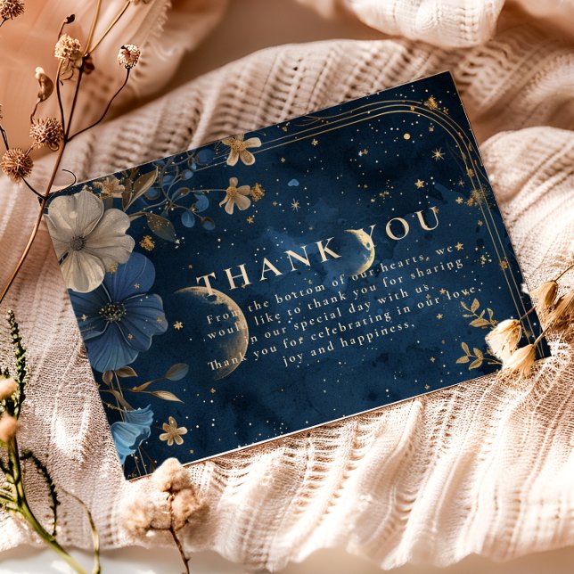 Carte De Remerciements Mariage étoilé au clair de lune (Créateur téléchargé)