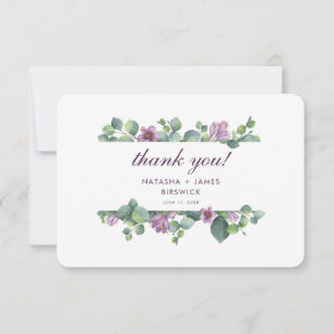 Carte De Remerciements Mariage Eucalyptus
