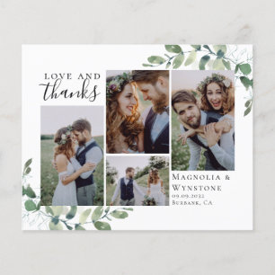 Carte de remerciements Mariage Eucalyptus
