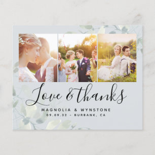 Carte de remerciements Mariage Eucalyptus