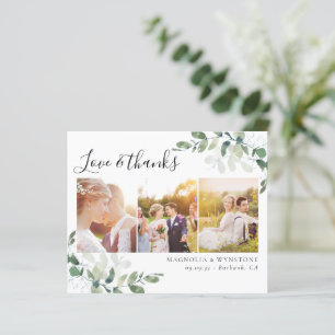 Carte de remerciements Mariage Eucalyptus