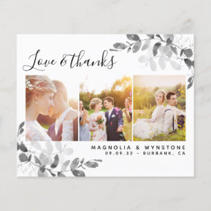 Carte de remerciements Mariage Eucalyptus
