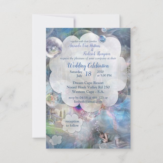 Carte De Remerciements Mariage Fantastique de Fantasmagorie (Devant)