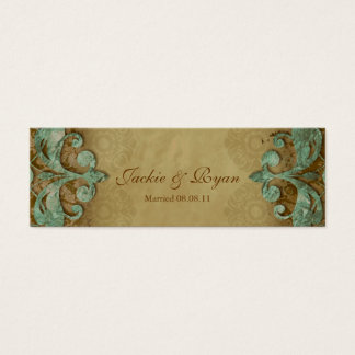 Carte de remerciements mariage Favour Verdigris