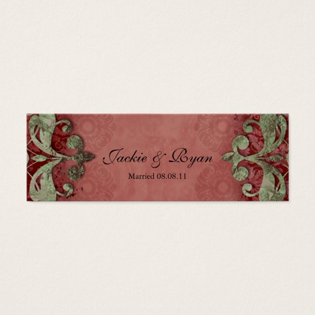 Carte de remerciements mariage Favour Verdigris (Devant)