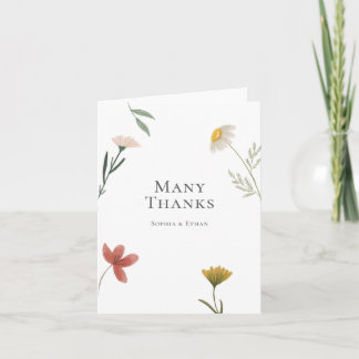 Carte De Remerciements Mariage Fleur sauvage Leander