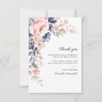 Mariage Fleurie Script Rose Bleu
