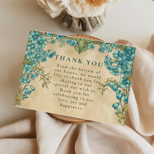 Carte De Remerciements Mariage Floral Art Nouveau Élégant