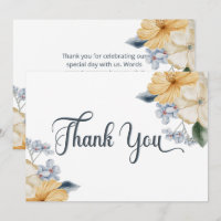 Mariage floral bleu jaune et blanc