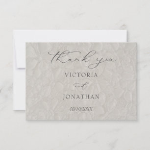 Carte De Remerciements Mariage Floral Neutre