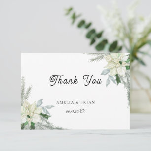 Carte De Remerciements Mariage Floral Rustique Automne Hiver