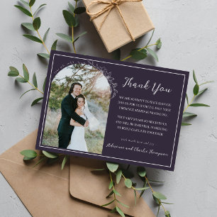 Carte De Remerciements Mariage Floral Simplicité 1 Mûre