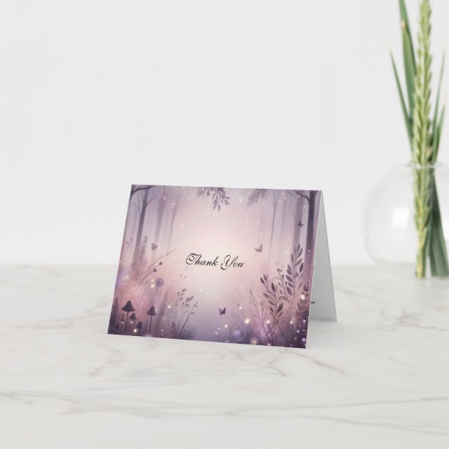 Carte De Remerciements Mariage forestier Ethereal Fairy (Devant)