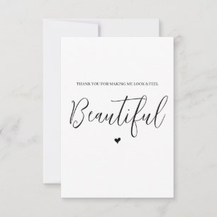 Carte de remerciements mariage fournisseur - cheve