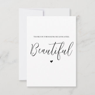 Carte de remerciements mariage fournisseur - cheve