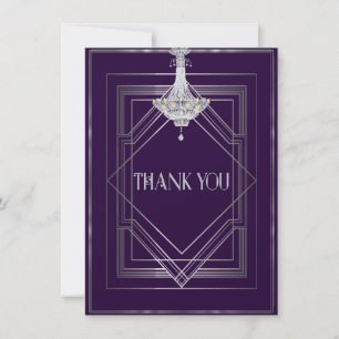 Carte De Remerciements Mariage Gatsby Deco classique MerciManuela25003a