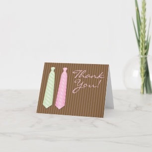 Carte De Remerciements Mariage Gay "Merci" Cravate