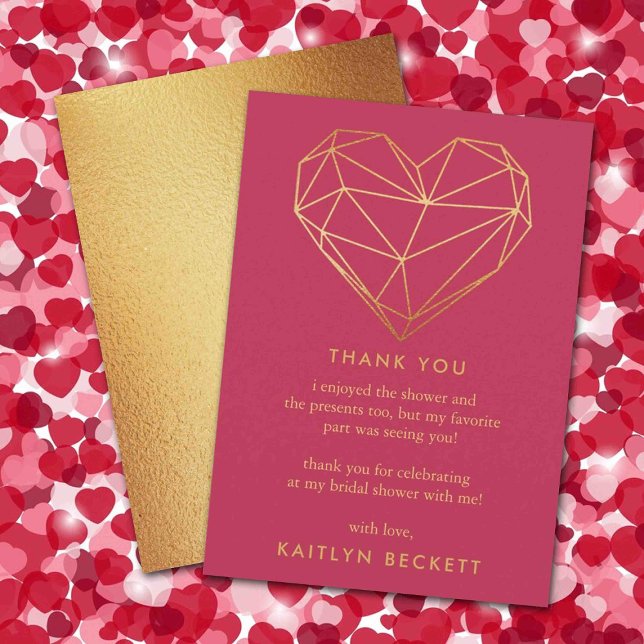 Carte De Remerciements Mariage géométrique Saint-Valentin Enterrement de  (Créateur téléchargé)